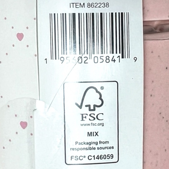 NWT Stackable Mugs Season of Love Pink Speckled Huge Kisses Set of 2 - Picture 12 of 13